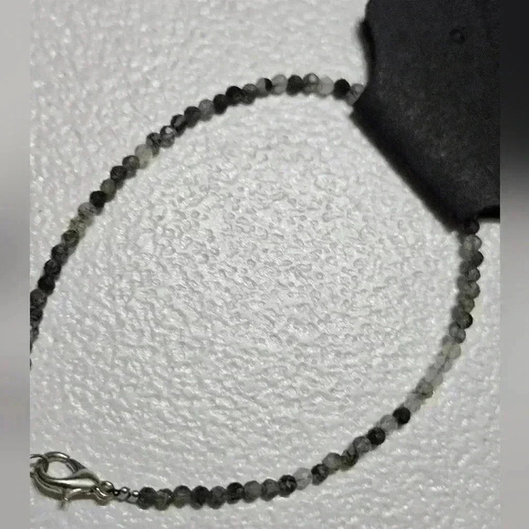 New black tourmaline 1mm faceted bracelet! - Picture 3 of 3
